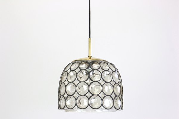 German Iron and Clear Glass Pendant Lights by Limburg, 1960s-UGR-1085448