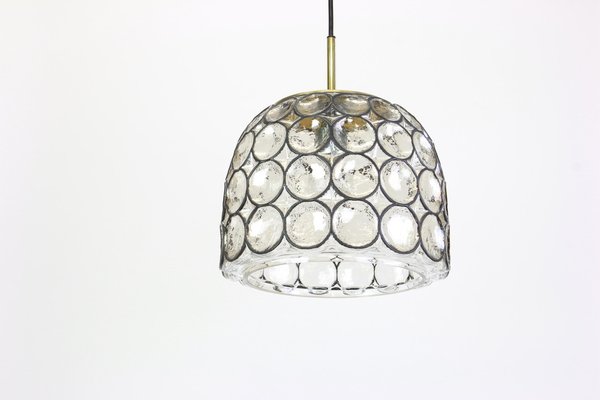 German Iron and Clear Glass Pendant Lights by Limburg, 1960s-UGR-1085482