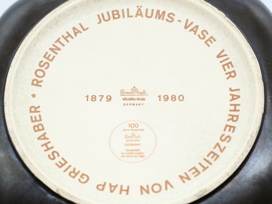 German Jubilee Four Seasons Vase by Hap Grieshaber for Rosenthal Studio-Line, 1980-KWQ-1143929