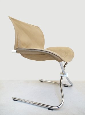 German Leather and Chrome Folding Swivel Chair by Simon Desata for Cor, 1980s-DEK-550100