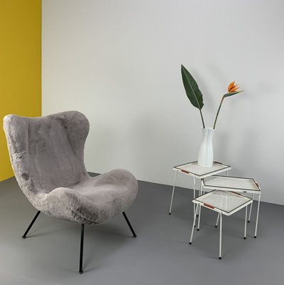 German Light Gray Madame Cocktail Chairs by Fritz Neth for Correcta, 1950s-VQG-902309