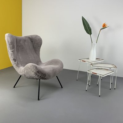 German Light Gray Madame Cocktail Chairs by Fritz Neth for Correcta, 1950s-VQG-902309