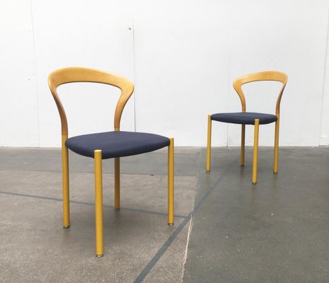 German Lotus Stacking Chairs and Table by Hartmut Lohmeyer for Kusch+Co, Set of 3-UAH-810109