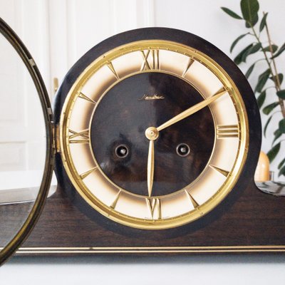 German Mantel Clock from Mauthe, 1940s-KND-1162326