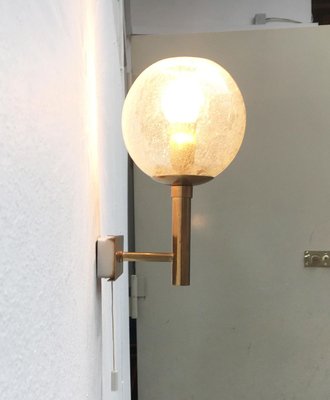 German Mid-Century Brass and Glass Sconces from Doria Leuchten, Set of 2-UAH-853005