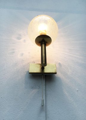 German Mid-Century Brass and Glass Sconces from Doria Leuchten, Set of 2-UAH-853005