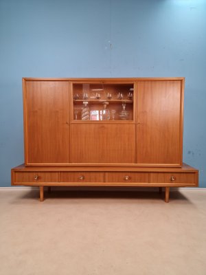 German Mid-Century Modern Solid Walnut High Sideboard from Schukraft, 1960s-IQR-1007377