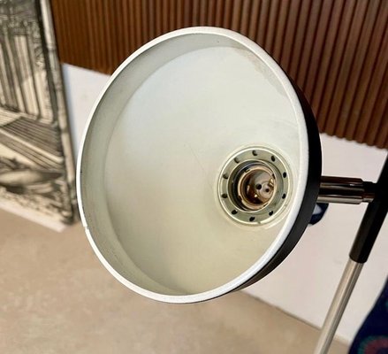 German Minimalist Chromed Floor Lamp with Adjustable Spotlights from Hustadt Leuchten, 1960s-JP-1098459