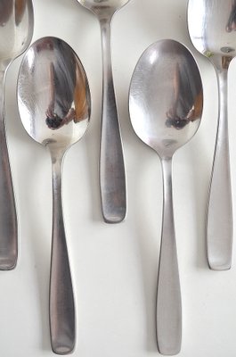 German Model 3800 Soup Spoons by Wilhelm Wagenfeld for WMF, Set of 6-OV-1294683