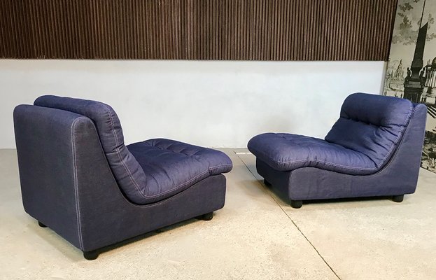 German Modular Lounge Chairs and Ottoman Set, 1960s, Set of 3-JP-706698