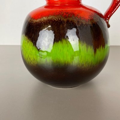 German Multi-Color Fat Lava Pottery Vases from Scheurich, 1970s, Set of 2-QZ-1143216