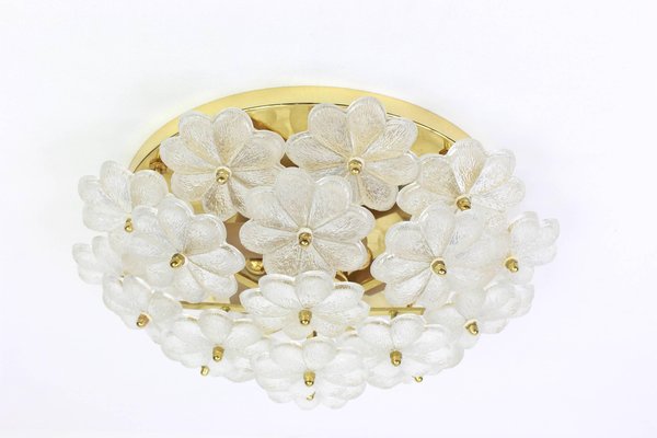 German Murano Glass Flower Wall Light by Ernst Palme, 1970s-UGR-1086137