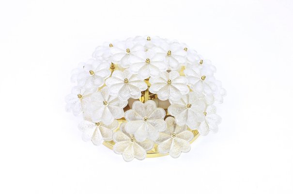 German Murano Glass Flower Wall Light by Ernst Palme, 1970s-UGR-1086137