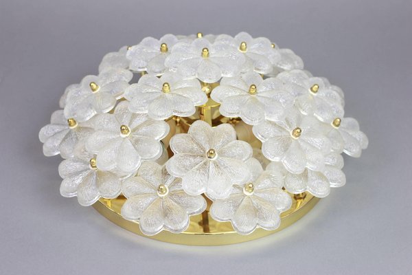 German Murano Glass Flower Wall Light by Ernst Palme, 1970s-UGR-1086137