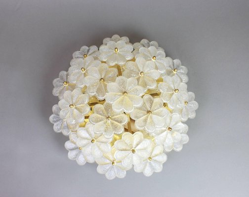 German Murano Glass Flower Wall Light by Ernst Palme, 1970s-UGR-1086137