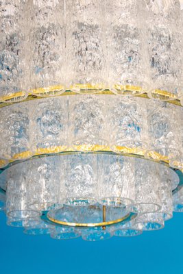 German Murano Ice Glass Tubes Chandelier by Doria, 1960s-UGR-1085500