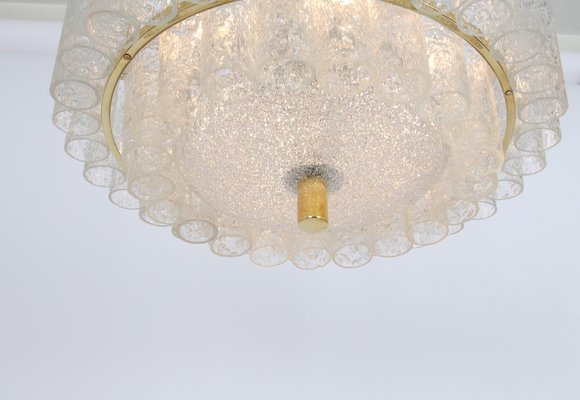 German Murano Ice Glass Tubes Chandelier by Doria, 1960s-UGR-1085447