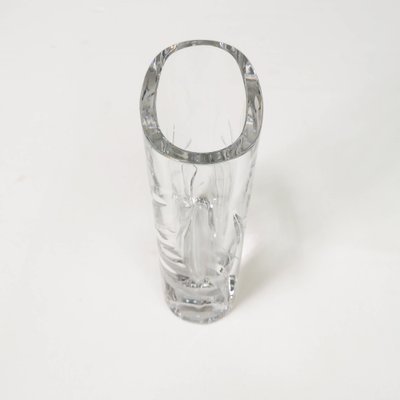 German Oval Crystal Vase from Bleikristal, 1960s-ZTG-1404800