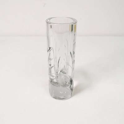 German Oval Crystal Vase from Bleikristal, 1960s-ZTG-1404800