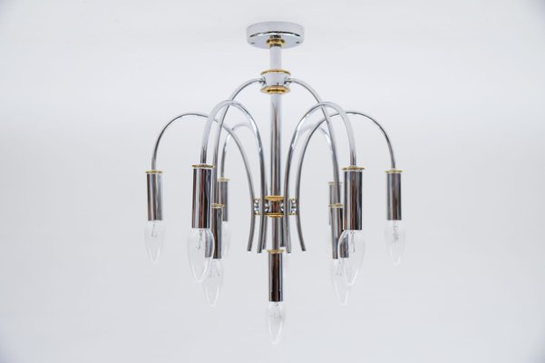 German Pendant in Chrome and Brass from Schröder & Co., 1960s-KQB-1173053