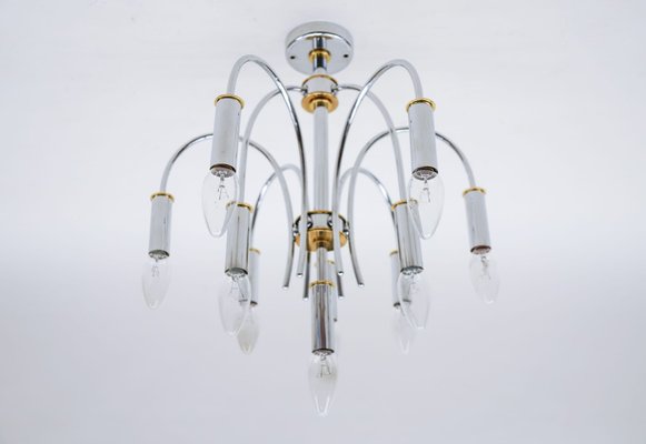 German Pendant in Chrome and Brass from Schröder & Co., 1960s-KQB-1173053