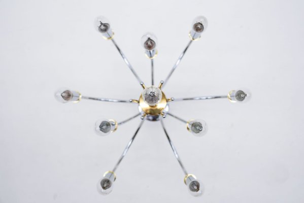 German Pendant in Chrome and Brass from Schröder & Co., 1960s-KQB-1173053