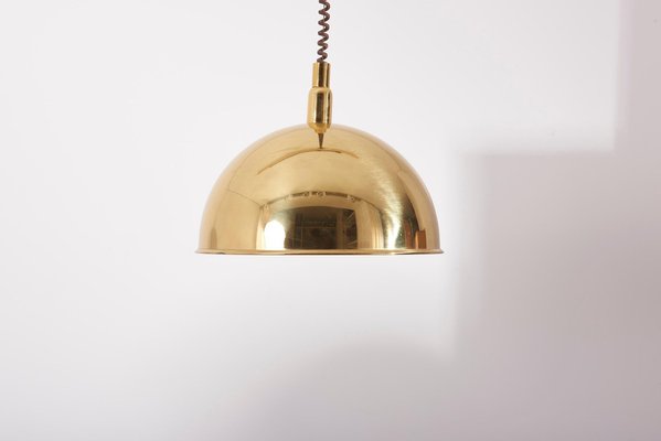 German Pendant Lamp in Brass by Florian Schulz, 1970s-SFD-1274250