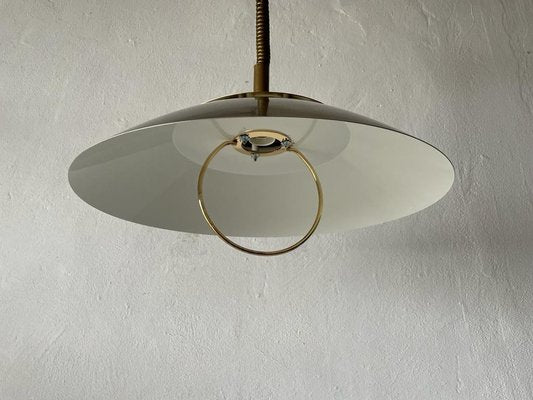 German Pendant Lamp in Chrome and Gold Metal by TZ, 1970s-RDS-1416239