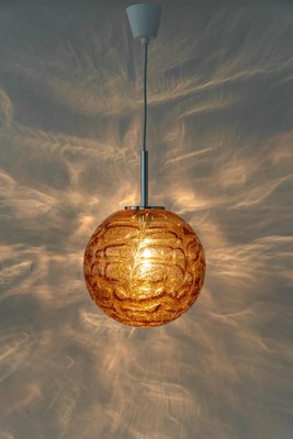 German Pink Murano Ball Pendant Light from Doria, 1970s-UGR-1086192