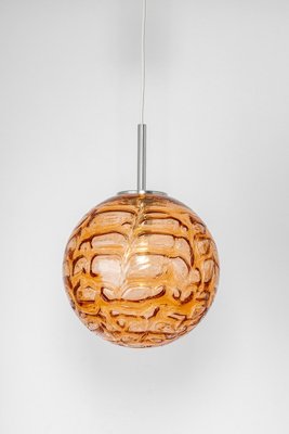 German Pink Murano Ball Pendant Light from Doria, 1970s-UGR-1086192