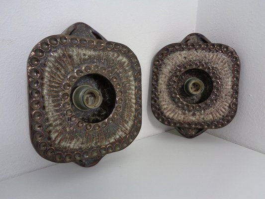 German Pop Art Ceramic Wall Lamps, 1970s, Set of 2-RDW-1408575