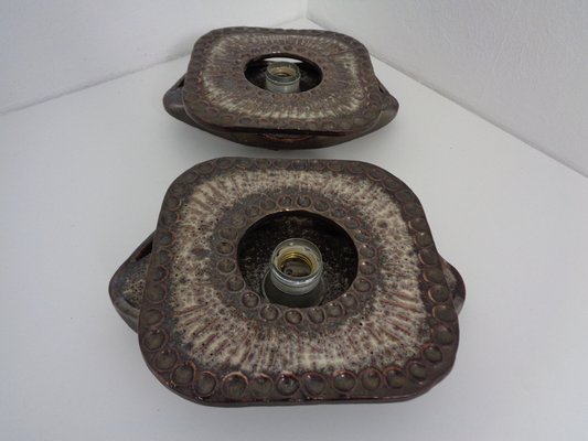 German Pop Art Ceramic Wall Lamps, 1970s, Set of 2-RDW-1408575