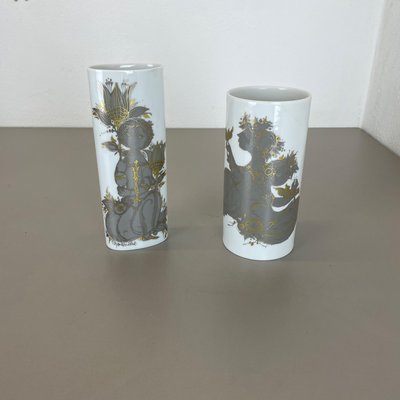 German Porcelain Vases by Björn Wiinblad for Rosenthal Studio,1970s, Set of 2-QZ-1283908