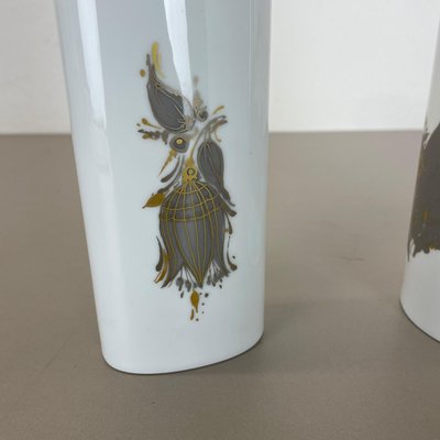 German Porcelain Vases by Björn Wiinblad for Rosenthal Studio,1970s, Set of 2-QZ-1283908