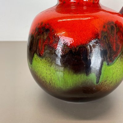 German Pottery Fat Lava Vases Multi-Color by Scheurich, 1970s, Set of 2-QZ-1284742