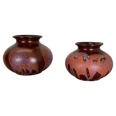 German Pottery Vase Objects from Steuler Ceramics, 1970s, Set of 2-QZ-1169018