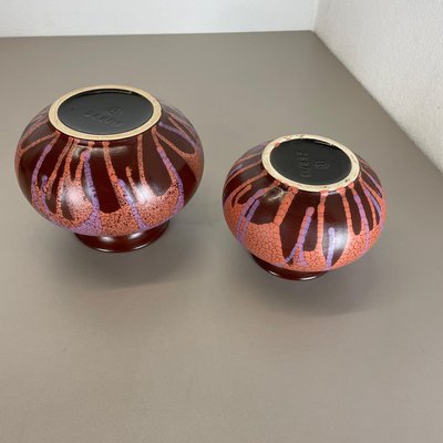 German Pottery Vase Objects from Steuler Ceramics, 1970s, Set of 2-QZ-1169018