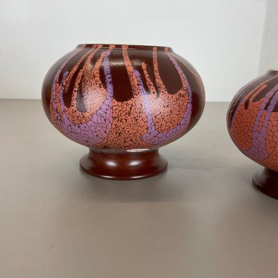 German Pottery Vase Objects from Steuler Ceramics, 1970s, Set of 2-QZ-1169018