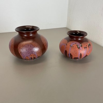 German Pottery Vase Objects from Steuler Ceramics, 1970s, Set of 2-QZ-1169018