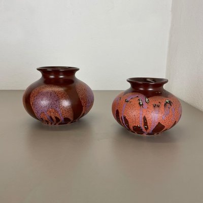 German Pottery Vase Objects from Steuler Ceramics, 1970s, Set of 2-QZ-1169018