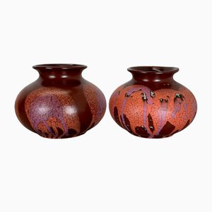 German Pottery Vase Objects from Steuler Ceramics, 1970s, Set of 2-QZ-1169018