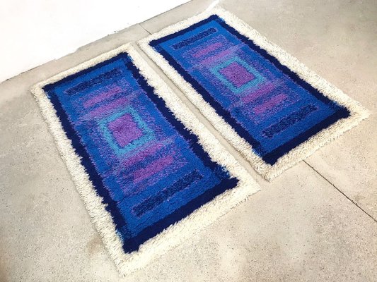 German Pure Wool Abstract Graphic Art Rugs from Gilde, 1960s, Set of 2-JP-621343