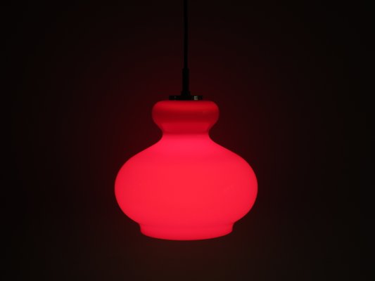 German Red Glass Pendant Lamp from Peill & Putzler, 1960s-UKG-1442030