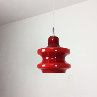 German Red Opal Glass Hanging Light from Peill & Putzler, Germany-QZ-1053124