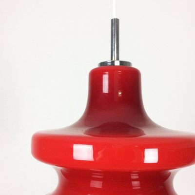 German Red Opal Glass Hanging Light from Peill & Putzler, Germany-QZ-1053124