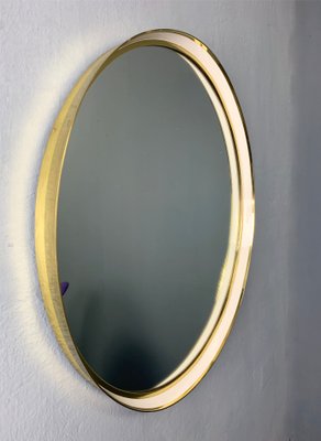 German Round Brass Mirror, 1950s-VQG-630331