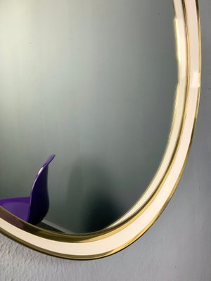 German Round Brass Mirror, 1950s-VQG-630331