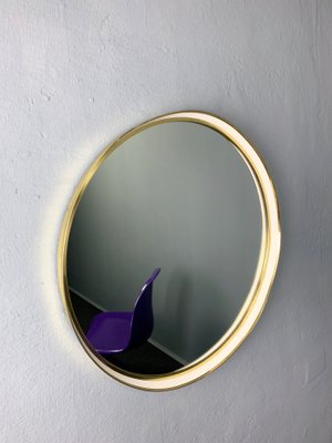 German Round Brass Mirror, 1950s-VQG-630331