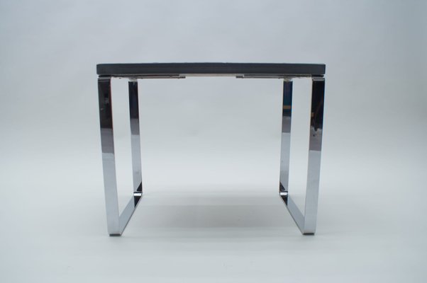 German Slate and Chrome Side Table from Draenert, 1960s-KQB-694296