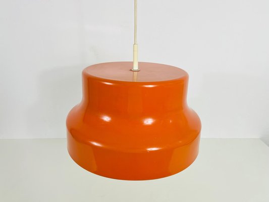 German Space Age Bumling Pendant Lamp in Orange, 1970s-PUK-1385759